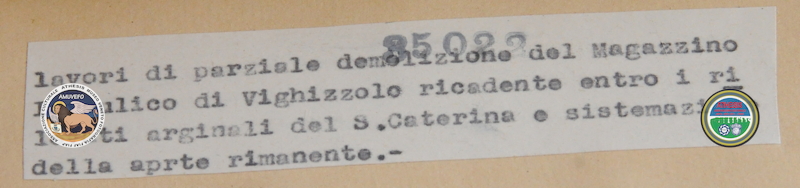 1935 02 00 DP Vighizzolo d&#039;Este DEMOLIZIONE MAGAZZINO SANTA CATERINA SISTEMAZIONE RIMANENTE id_35022 2a retro